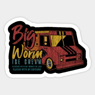 Vintage Big Worm's Ice Cream Sticker